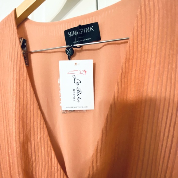 NWT MINPINK Thalia Mini Dress in Terracotta Size Small - Picture 7 of 7